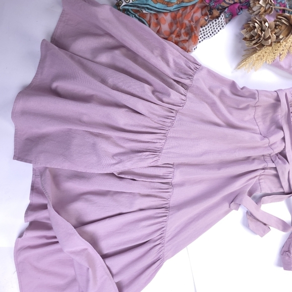 Free People Elegant Lavender Wrap Maxi Dress Sz Xs - Picture 10 of 11